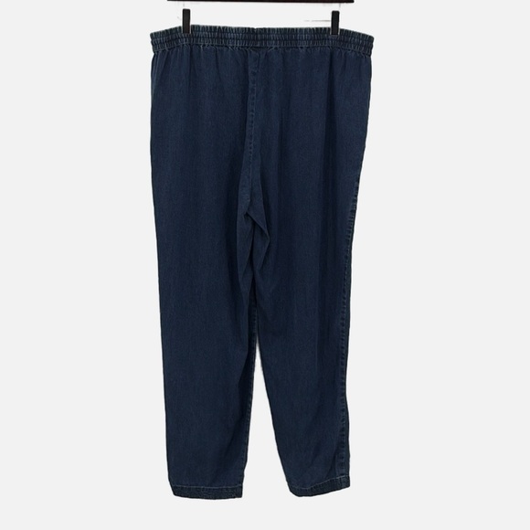 Eileen Fisher Organic Cotton Tencel Pull On Chambray Pants - NWOT - Size Medium - Picture 2 of 4